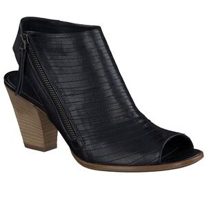 EUC - Paul Green Cayenne Peep Toe Booties - black - UK 7.5/US10
